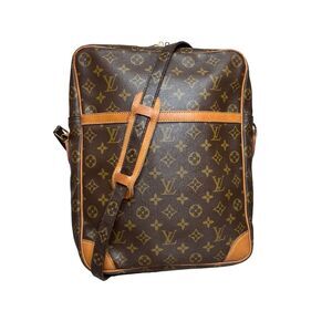 Louis Vuitton Vintage Monogram Canvas Danube Large Crossbody Handbag w/COA